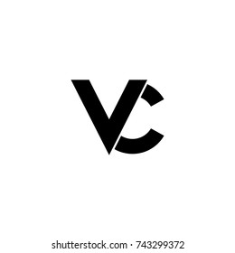 vc or cv letter logo.
