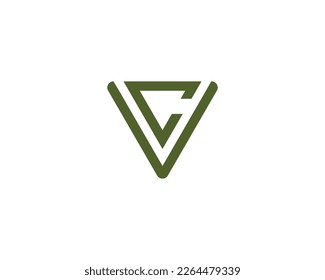 VC CV-Logo-Design, Vektorgrafik-Vorlage
