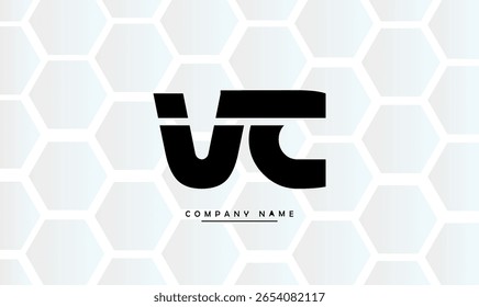 Monograma do logotipo das letras abstratas VC, CV, V, C