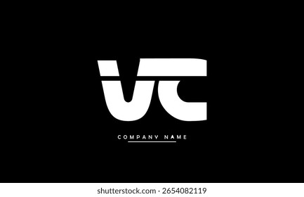 Monograma do logotipo das letras abstratas VC, CV, V, C