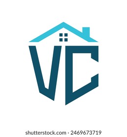 VC House Logo Design Template. Letter VC Logo for Real Estate, Construction or any House Related Business