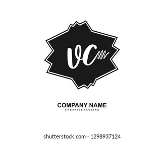 VC Initial Handwriting Logo Template Vector