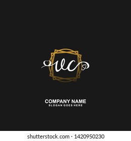 VC Initial handwriting logo vector