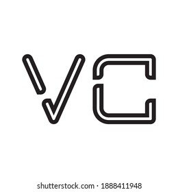 vc initial letter vector logo