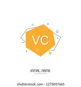 VC Initial logo template vector