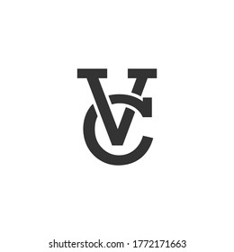 
vc letter initials logo vector