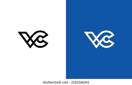 VC Letter Logo And Icon Design Vector Illustration.