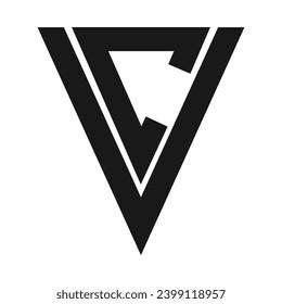 Vektorgrafik-Vektorgrafik-Design mit vc-Buchstaben