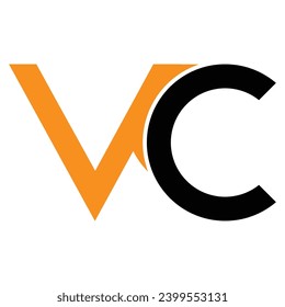 diseño de ilustración de icono vectorial de logotipo de letra vc