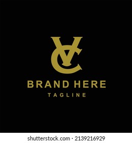 VC Letter Logo Vector Illustration, Abstract Design