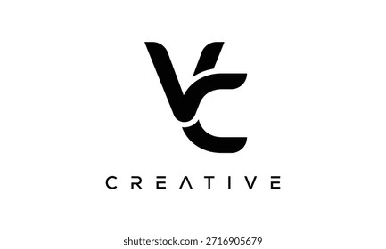 VC Letter Monogram Logo for Modern Creative Brand Identity
