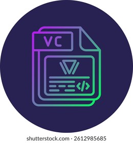 VC Line Circle Gradient Style