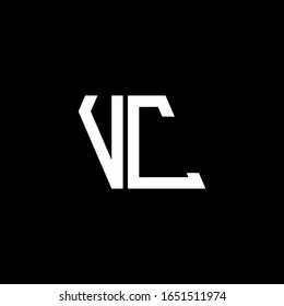 VC logo abstract monogram isolated on black background