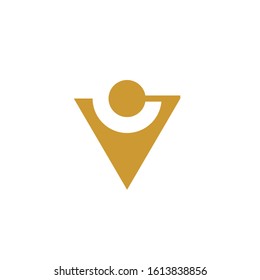 vc logo design simple modern template