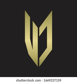 VC Logo monogram with emblem style isolated with gold colors