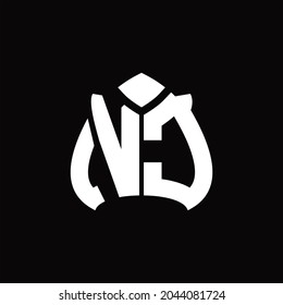 VC Logo-Monogramm mit sprichwörtlicher Design-Vorlage auf schwarzem Hintergrund