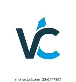 Vector de plantilla de diseño de logotipo minimalista VC	