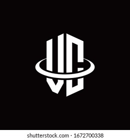 VC-Monogramm-Logo im Hexagon-Stil, umgeben von einem Ring