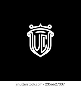 VC shield initial monogram with high quality professional design that will print well