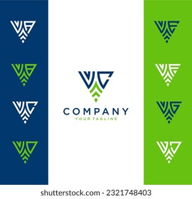 VC triangle logo ,triangle monogram logo with two initials vector Icon, mature, masculine, sophisticated, geometric powerful logo.