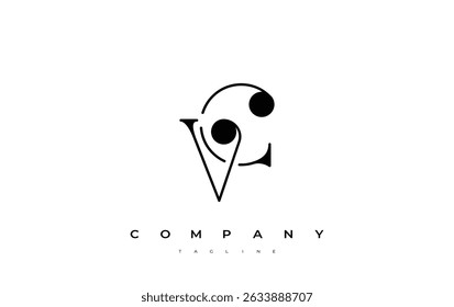Projeto do logotipo da tipografia VC. Representação de design de monograma elegante com as letras V e C combinadas em um estilo de assinatura artística, proporcionando uma representação visual única e criativa.