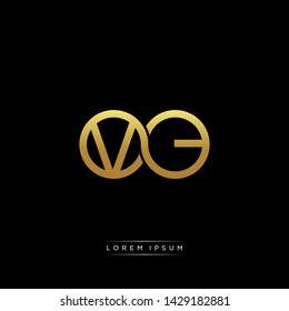 VC V C initial letter linked circle capital monogram logo modern template