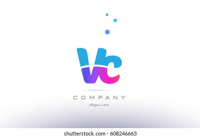 vc v c  pink purple blue white uppercase lowercase modern creative alphabet gradient company letter logo design vector icon template