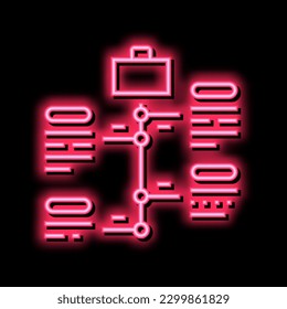 vcareer growth neon light sign vector. vcareer growth sign. isolated symbol illustration