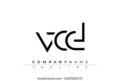 VCD abstract letter design. Modern Business Logo Design With Abstract Typography and Contemporary Style