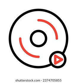 
Vcd icon, simple vector illustration isolated on white background
