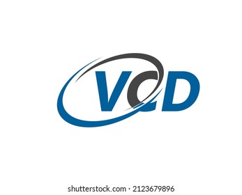 VCD letter creative modern elegant swoosh logo design