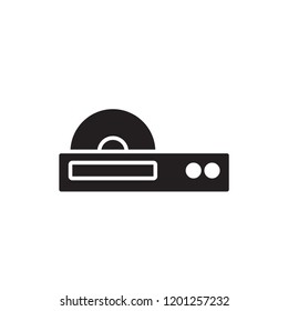 vcd player icon vector. electric appliances icon glyph style