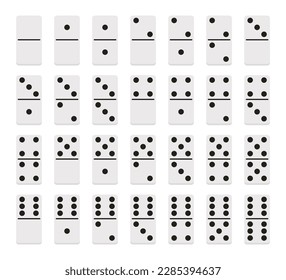 Vcetor Set Of Flat Dominoes