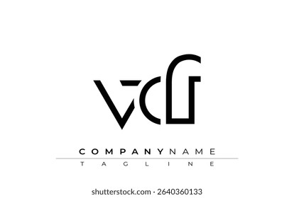 VCF abstract letter design. Modern Business Logo Design With Abstract Typography and Contemporary Style