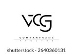 VCG abstract letter design. Modern Business Logo Design With Abstract Typography and Contemporary Style