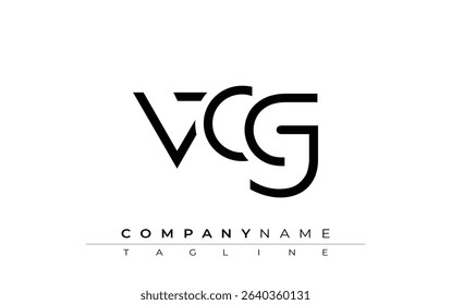 VCG abstract letter design. Modern Business Logo Design With Abstract Typography and Contemporary Style