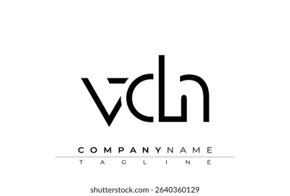 VCH abstract letter design. Modern Business Logo Design With Abstract Typography and Contemporary Style