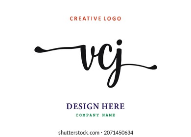VCJ lettering logo is simple, easy to understand and authoritative