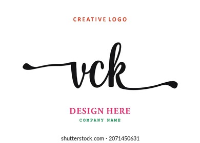 VCK  lettering logo is simple, easy to understand and authoritative