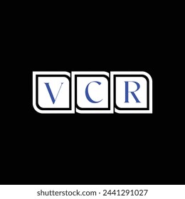 VCR Letter Initial Logo Design Template Vector Illustration