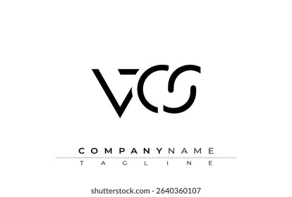 VCS abstract letter design. Modern Business Logo Design With Abstract Typography and Contemporary Style