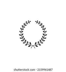Vctor icon Laurel Wreath logo flat sign