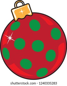 Vctor illustration of a Christmas ornamnet icon or symbol