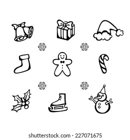 Vctor set of Christmas icon