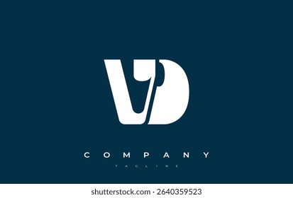 VD Abstract Geometric Logo Design. Modern and elegant logo design with simplistic typography elements, showcasing branding excellence.