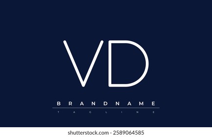 VD Abstract letter logo. This logo icon incorporate with abstract shape in the creative way