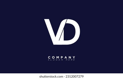 VD Alphabet letters Initials Monogram logo DV, V and D