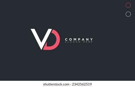 VD Alphabet letters Initials Monogram logo DV, V and D