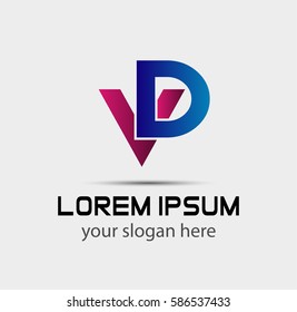 VD company linked letter logo

