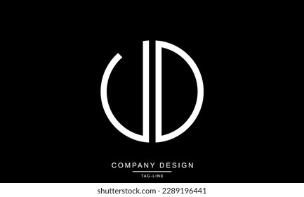 Monograma con el logotipo VD, DV y letras abstractas